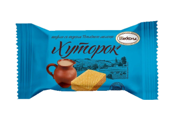 Конфеты Хуторок со вкусом Топленого молока вафли